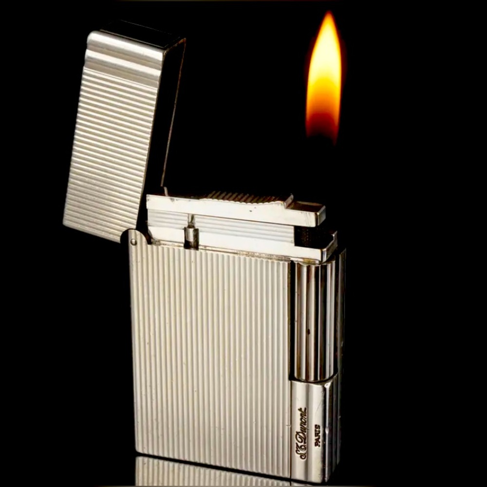 St DuPont gatsby lighter- silver- great working condition